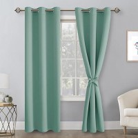 Hiasan Grommet Blackout Curtains For Bedroom 42 X 84 Inches Long Thermal Insulated Light Blocking Window Curtains For Livin