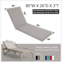 Idee-Home Chaise Lounge Cushions Outdoor  Lounge Chair Cushions Outdoor Lounge Cushions For Outdoor Furniture Weather And Stain Resistant Patio For Lawn Pool