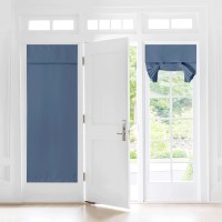 Nicetown Farmhouse Door Curtains For Door Window Thermal Insulated French Front Door Window Covering Privacy Blackout Door Shad