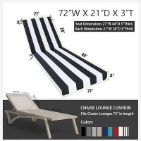 Idee-Home Chaise Lounge Cushions Outdoor  Lounge Chair Cushions Outdoor Lounge Cushions For Outdoor Furniture Weather And Stain Resistant Patio For Lawn Pool