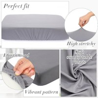 Newwiee 8Pcs Patio Stretch Sofa Cushion Cover Outdoor Cushion Cover Replacement Patio Furniture Cushions Couch Slipcovers Chair Seat Cover Soft Flexibility Protector(Light Grey  Waterproof Pure)