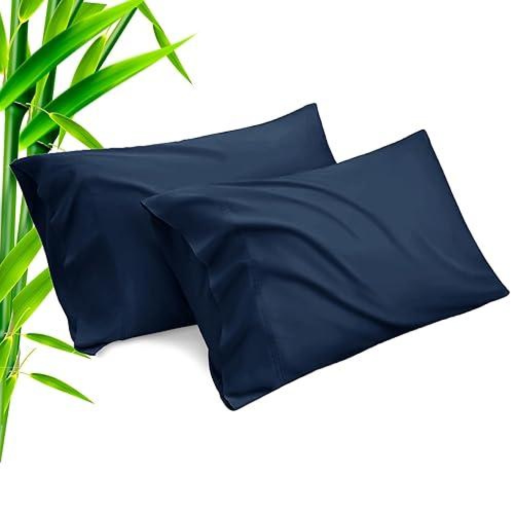 Telus Pillow Cases Queen Size 2 Pack Bamboo Rayon Cooling Pillowcases With Envelope Closure Cool Breathable Pillow Case For Ho