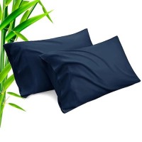 Telus Pillow Cases Standard Size 2 Pack Bamboo Rayon Cooling Pillowcases With Envelope Closure Cool Breathable Pillow Case For