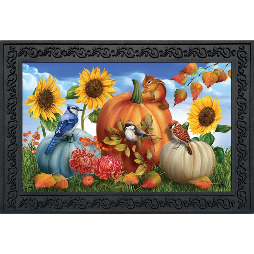 Briarwood Lane Autumn Gathering Fall Doormat 30 X 18 Indoor Outdoor