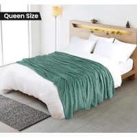 Utopia Bedding Celadon Fleece Blanket Queen Size Lightweight Fuzzy Soft Antistatic Microfiber Bed Blanket 90X90 Inch