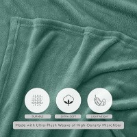 Utopia Bedding Celadon Fleece Blanket Queen Size Lightweight Fuzzy Soft Antistatic Microfiber Bed Blanket 90X90 Inch