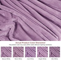 Utopia Bedding Lilac Fleece Blanket King Size Lightweight Fuzzy Soft Antistatic Microfiber Bed Blanket 90X102 Inch