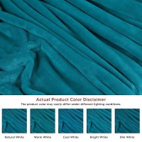 Utopia Bedding Turquoise Fleece Blanket Queen Size Lightweight Fuzzy Soft Antistatic Microfiber Bed Blanket 90X90 Inch