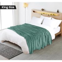 Utopia Bedding Celadon Fleece Blanket King Size Lightweight Fuzzy Soft Antistatic Microfiber Bed Blanket 90X102 Inch