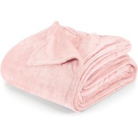 Utopia Bedding Pink Fleece Blanket Queen Size Lightweight Fuzzy Soft Antistatic Microfiber Bed Blanket 90X90 Inch