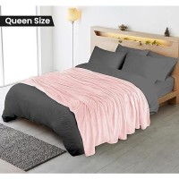 Utopia Bedding Pink Fleece Blanket Queen Size Lightweight Fuzzy Soft Antistatic Microfiber Bed Blanket 90X90 Inch