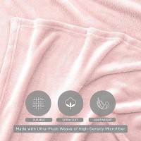 Utopia Bedding Pink Fleece Blanket Queen Size Lightweight Fuzzy Soft Antistatic Microfiber Bed Blanket 90X90 Inch