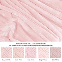 Utopia Bedding Pink Fleece Blanket Queen Size Lightweight Fuzzy Soft Antistatic Microfiber Bed Blanket 90X90 Inch