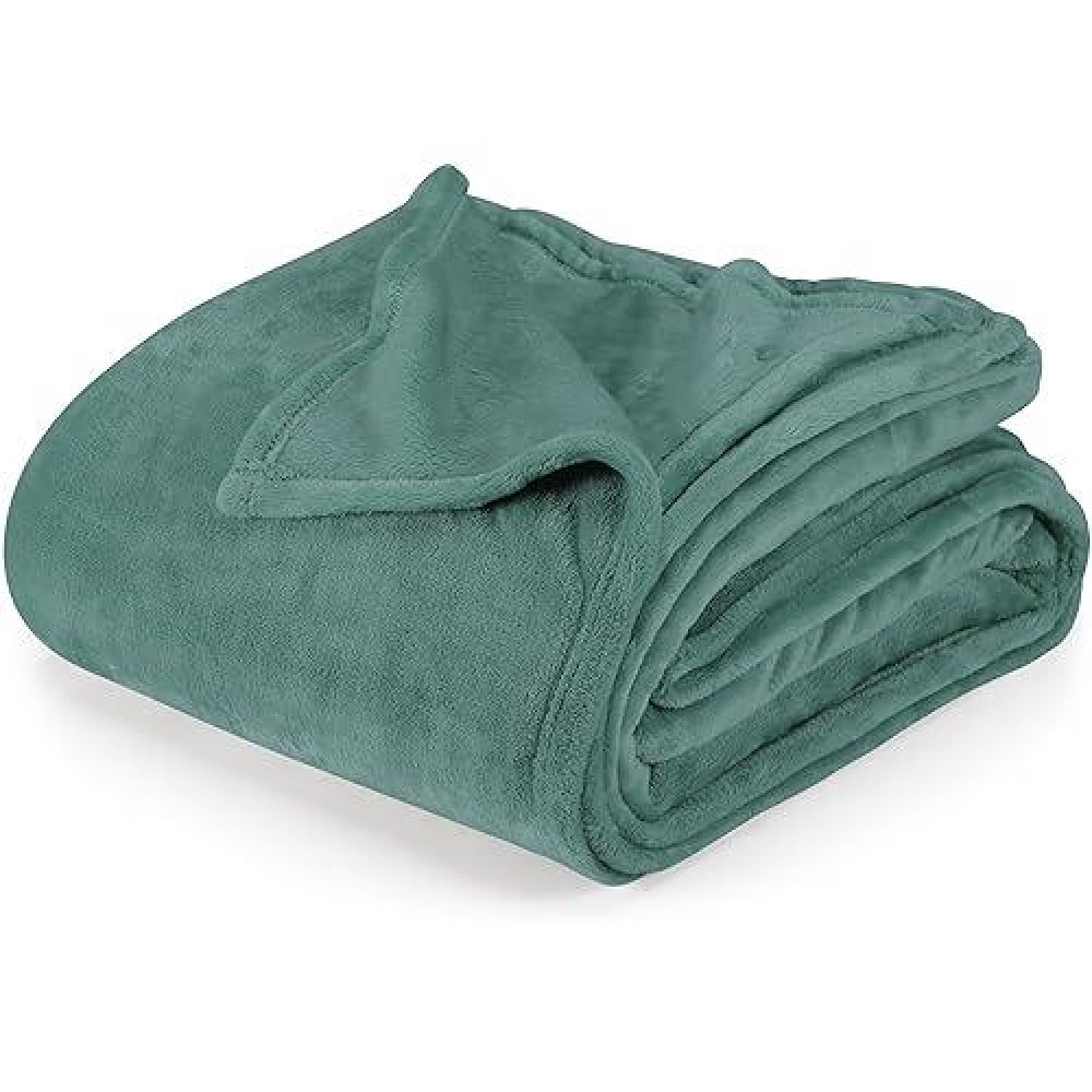 Utopia Bedding Celadon Fleece Blanket California King Size Lightweight Fuzzy Soft Antistatic Microfiber Bed Blanket 102X96 Inc