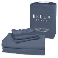 Bella Coterie Luxury Queen Bamboo Sheet Set Organically Grown Ultra Soft Cooling For Hot Sleepers 18 Deep Pocket Vis