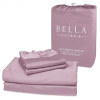 Bella Coterie Luxury Split King Bamboo Sheet Set Organically Grown Ultra Soft Cooling For Hot Sleepers 18 Deep Pocket