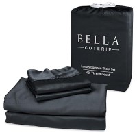 Bella Coterie Luxury California King Bamboo Sheet Set Organically Grown Ultra Soft Cooling For Hot Sleepers 18 Deep Po