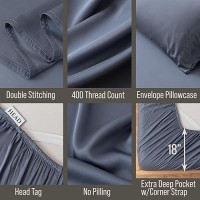 Bella Coterie Luxury Cal King Bamboo Sheet Set Organically Grown Ultra Soft Cooling For Hot Sleepers 18 Deep Pocket