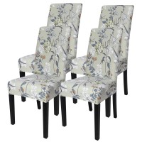 Searchi Printed Dining Room Chair Covers Set Of 4 Stretch Kitchen Chair Covers Washable Parsons Chair Slipcover Removable Dinin