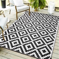 Utopia Home Waterproof Outdoor Rug For Patio 5X8 Ft Reversible Outdoor Plastic Straw Rug For Camping Outdoor Balcony Rug Camp