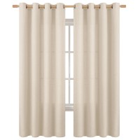 Bgment Faux Linen Curtains 90 Inches Long Set Of 2 Panels Living Room Long Curtains Burlap Textured Thick Light Filtering Priva