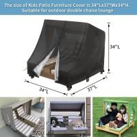 Outdoor Chaise Lounge Cover For Kidkraft Wooden Double Chaise Lounge, Waterproof Kids Patio Furniture Set Cover, Weatherproof Covers For Kid Pets Patio Pool Furniture - 34