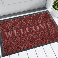 Yimobra Welcome Door Mat Heavy Duty Durable Front Door Mat For Home Entrance Garage And Garden Outside Entryway Floor Mat Non