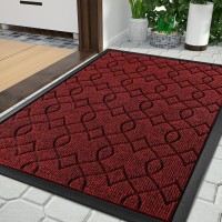 Yimobra Front Door Mats Heavy Duty Water Absorbent Mud Resistant Easy Clean Entry Outdoor Indoor Rugs Non Slip Backing Exterio