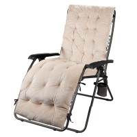 Big Hippo Chaise Lounge Cushion Patio Chaise Lounger Cushion, Indoor/Outdoor Chaise Lounger Cushions Rocking Chair Sofa Cushion Withties, 5919Inch (Beige)
