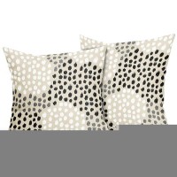 Black White Pillow Covers 18X18 Set Of 2 Boho Gray Polka Dot Throw Pillows Modern Trendy Print Decorative Outdoor Farmhouse Pill