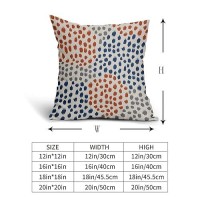 Blue Orange Pillow Covers 20X20 Set Of 2 Boho Design Gray Dot Throw Pillows Modern Trendy Fall Print Decorative Outdoor Pillowca