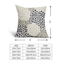 Navy White Pillow Covers 18X18 Set Of 2 Boho Gray Polka Dot Throw Pillows Modern Trendy Print Decorative Outdoor Farmhouse Pillo