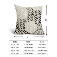 Black White Pillow Covers 20X20 Set Of 2 Boho Gray Polka Dot Throw Pillows Modern Trendy Print Decorative Outdoor Farmhouse Pill