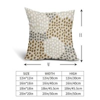 Brown White Pillow Covers 16X16 Set Of 2 Boho Gray Polka Dot Throw Pillows Modern Trendy Print Decorative Outdoor Farmhouse Pill