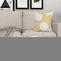 Yellow White Pillow Covers 20X20 Set Of 2 Boho Gray Polka Dot Throw Pillows Modern Trendy Print Decorative Outdoor Farmhouse Pil