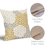 Yellow White Pillow Covers 20X20 Set Of 2 Boho Gray Polka Dot Throw Pillows Modern Trendy Print Decorative Outdoor Farmhouse Pil