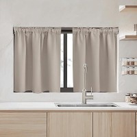 Ryb Home Kitchen Window Curtains Blackout Privacy Half Window Curtains For Bedroom Bathroom Dining Living Room Cafe Office Sho