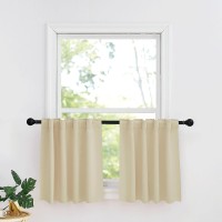 Ryb Home Small Window Curtains Blackout Insualting Privacy Curtains For Kids Bedroom Kitchen Bathroom Basement Cafe Cabinet Ti