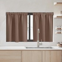 Ryb Home Kitchen Window Curtains Blackout Privacy Half Window Curtains For Bedroom Bathroom Dining Living Room Cafe Office Sho