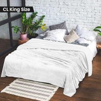 Utopia Bedding Sherpa Blanket California King Size White 102X96 Inches 480Gsm Thick Warm Plush Fleece Reversible Blanket Fo