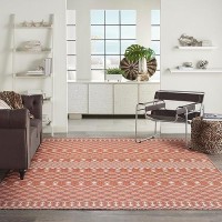 Nourison Positano Indooroutdoor Terracotta 8 X 10 Area Rug Easy Cleaning Non Shedding Bed Room Living Room Dining Room