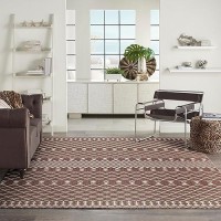 Nourison Positano Indooroutdoor Natural 8 X 10 Area Rug Easy Cleaning Non Shedding Bed Room Living Room Dining Room Bac