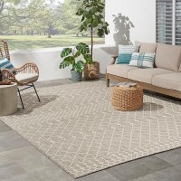 Nourison Positano Indooroutdoor Light Grey 8 X 10 Area Rug Easy Cleaning Non Shedding Bed Room Living Room Dining Room