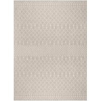 Nourison Positano Indooroutdoor Light Grey 8 X 10 Area Rug Easy Cleaning Non Shedding Bed Room Living Room Dining Room