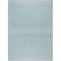 Nourison Positano Indooroutdoor Aqua 9 X 12 Area Rug Easy Cleaning Non Shedding Bed Room Living Room Dining Room Backya