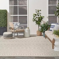 Nourison Positano Indooroutdoor Light Grey 9 X 12 Area Rug Easy Cleaning Non Shedding Bed Room Living Room Dining Room