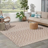 Nourison Positano Indooroutdoor Beige 8 X 10 Area Rug Easy Cleaning Non Shedding Bed Room Living Room Dining Room Backy