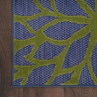 Nourison Aloha Indoor/Outdoor Modern Navy Multicolor 2'3