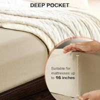 Freshculture Full Fitted Sheet Only Hotel Quality Fitted Sheet Full Size Ultra Soft Breathable Brushed Microfiber Deep