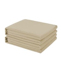 Freshculture Twin Xl Flat Sheets Only 2 Pack - Hotel Quality Flat Bed Sheets - Brushed Microfiber - Ultra Soft & Breathable - Wrinkle-Free - Easy Care - Flat Sheets Only Twin Xl Size (Beige)